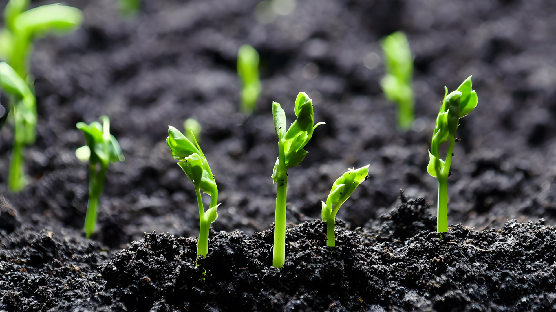Plant growing out of soil